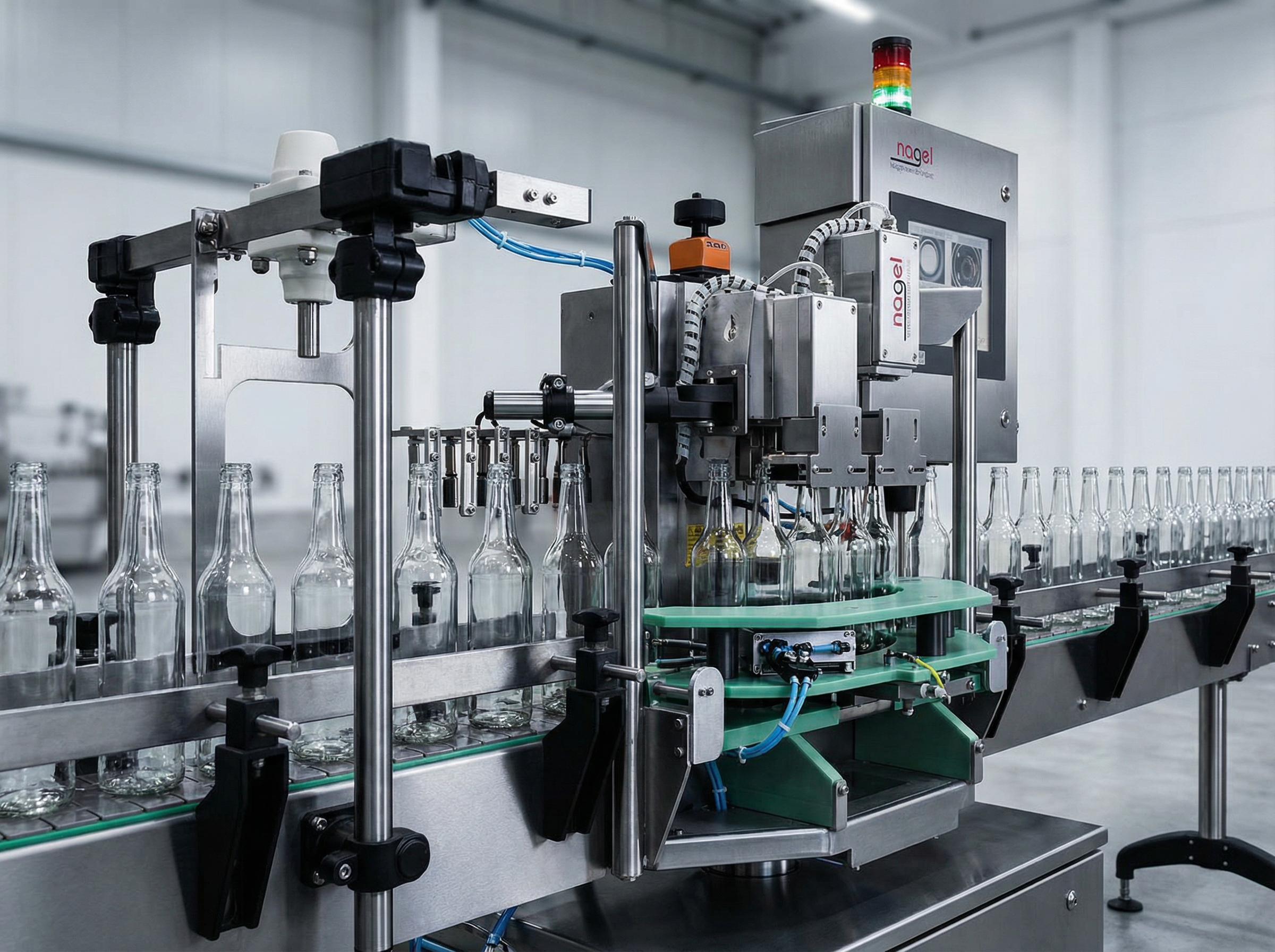 Firefly_GeminiFlash_Photorealistic close-up advertising photo of an industrial empty glass bottle inspect 219779